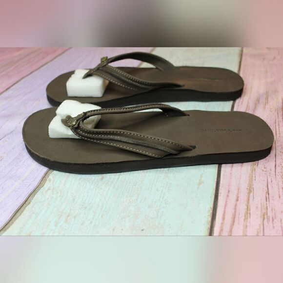 Women's 206 Collective Leather Flip Flops Shoes Size 10 - Picture 2 of 4